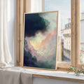 Moody sky and cloud wall art in a classic painterly style