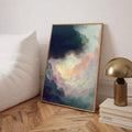 Vintage-inspired canvas artwork for a study or reading room