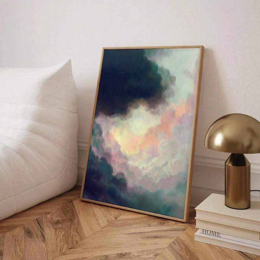 Vintage-inspired canvas artwork for a study or reading room