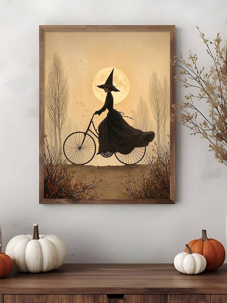 Atmospheric amber and sepia Halloween decor