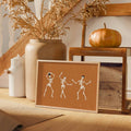 Burnt orange and ivory Halloween decor