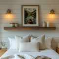 Rustic Appalachian River Canoe Mountain Lake Vintage Pastoral Canvas Poster