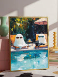 Cute spooky canvas artwork for a playful seasonal gallery wall