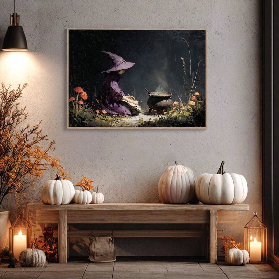 Dark forest mushroom wall decor