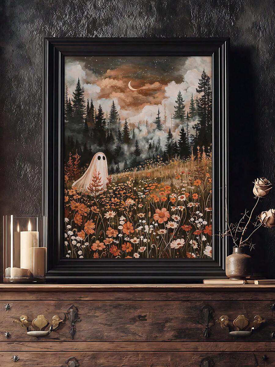 Dark academia canvas poster for a study or imaginative bedroom