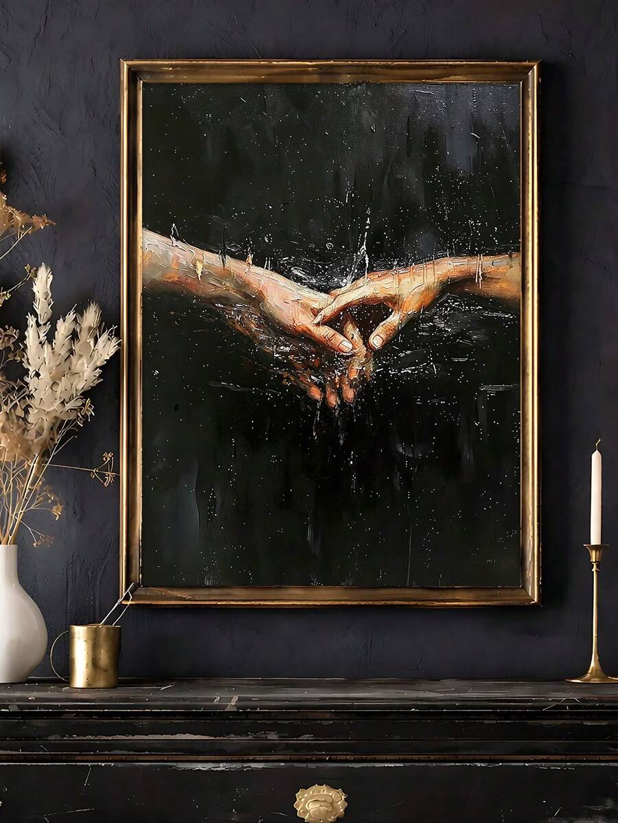 Moody castle canvas poster for a gothic interior