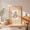 Cartoon ghost artwork for a kitchen or children’s room