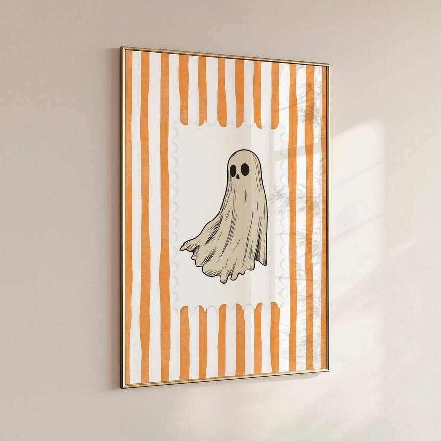 Rustic Halloween ghost wall decor for an entryway