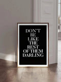 Black & White Motivational Quote Typographic Canvas Poster