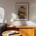 Literary figure print in black frame with white mat