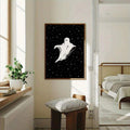 Spooky Ghost & Stars Living Room & Bedroom Canvas Poster