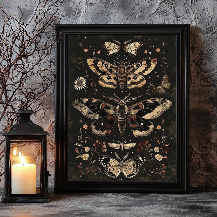 Unframed multicolor butterfly canvas print