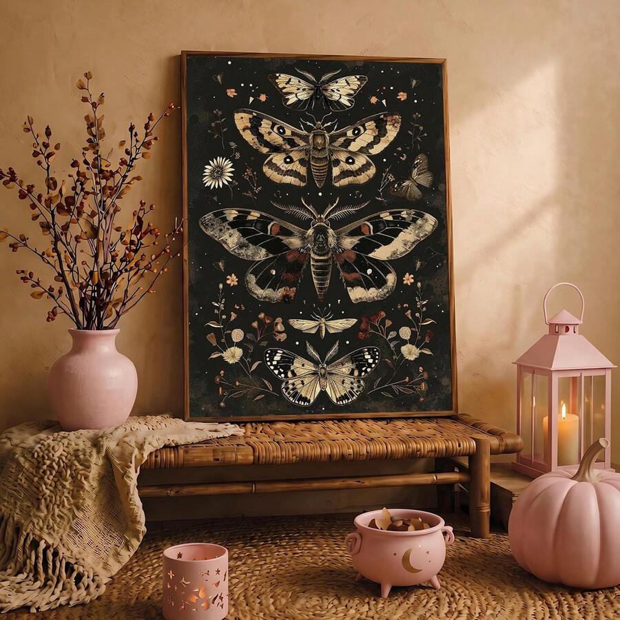 Framed butterfly artwork for nature inspired room decor