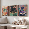 Glasses pigeon cat cheetah canvas poster