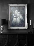 Size and frame options for gothic Halloween canvas poster artwork