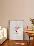 Little Good Vibe Day By Day Canvas poster with a simple vintage aesthetic and positive message. Perfect for bedrooms, offices, dorms, and cozy home decor.