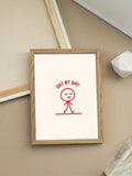 Little Good Vibe Day By Day Canvas poster with a simple vintage aesthetic and positive message. Perfect for bedrooms, offices, dorms, and cozy home decor.