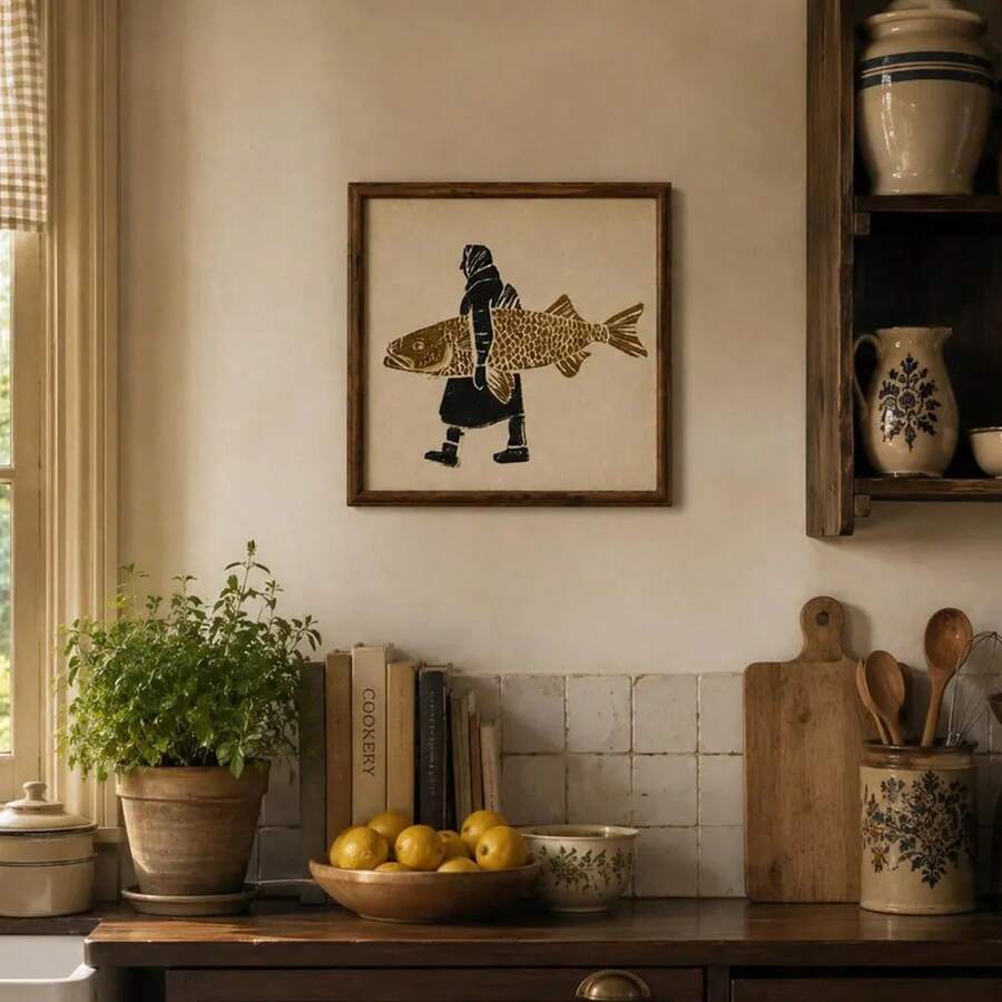 The Weight We Carry fish framed wall art