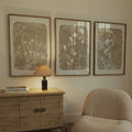 Boho wildflower canvas poster detail for elegant home decor