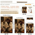Size guide for vintage three ghosts afternoon tea canvas poster