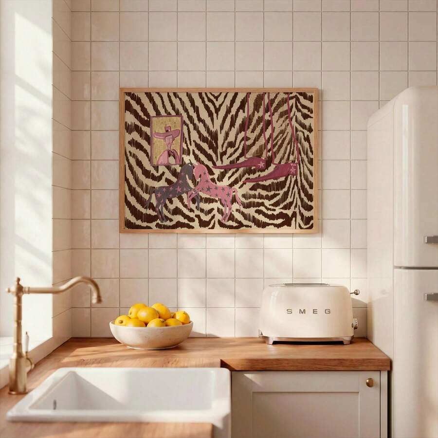 Pink fashion-inspired western wall decor