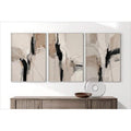 Textured abstract three-piece poster arrangement