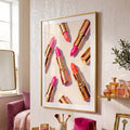 Preppy fashion artwork for a bedroom or vanity