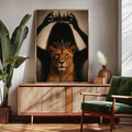 Lion Crown Luxury Animal Canvas poster with a powerful inspirational design. Perfect for modern living rooms, offices, bedrooms, studies, and luxury decor.