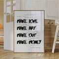 Monochrome leopard wall art with editorial typography