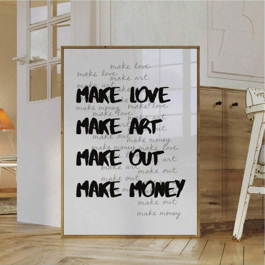 Monochrome leopard wall art with editorial typography