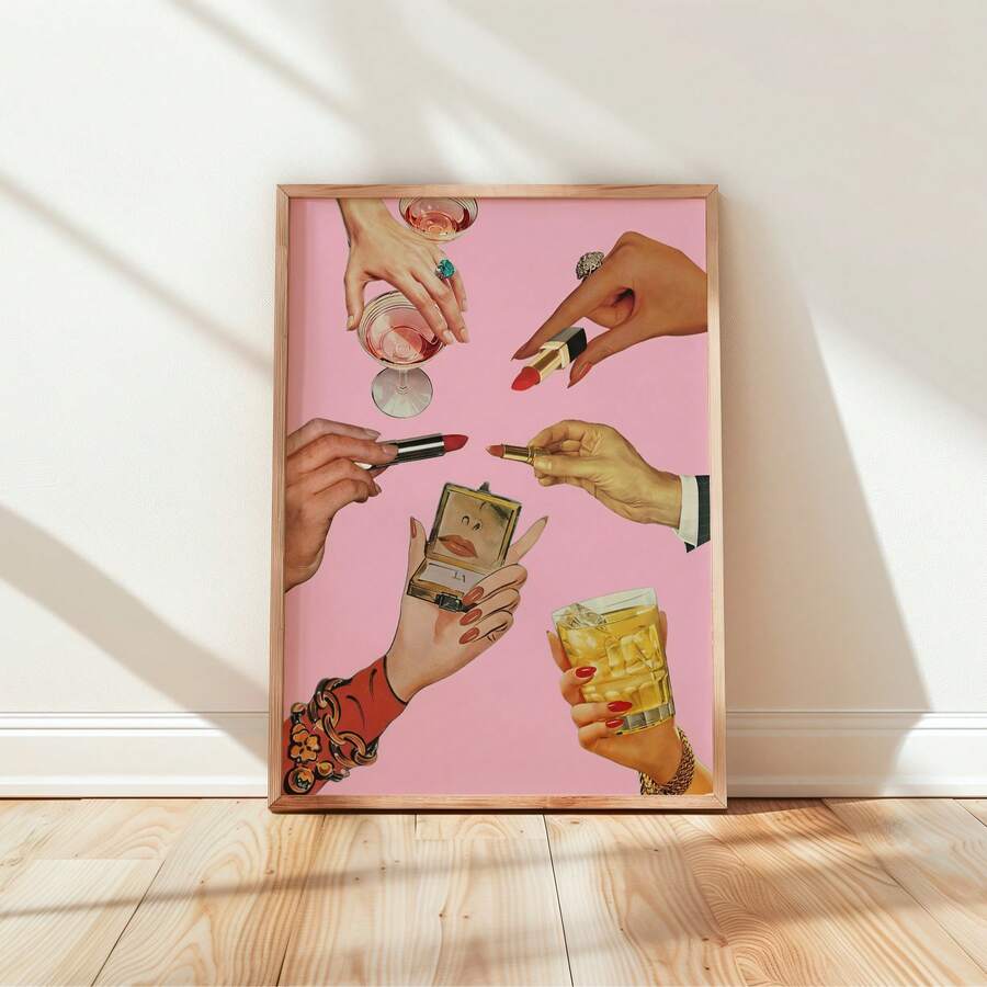Vintage fashion beauty canvas poster