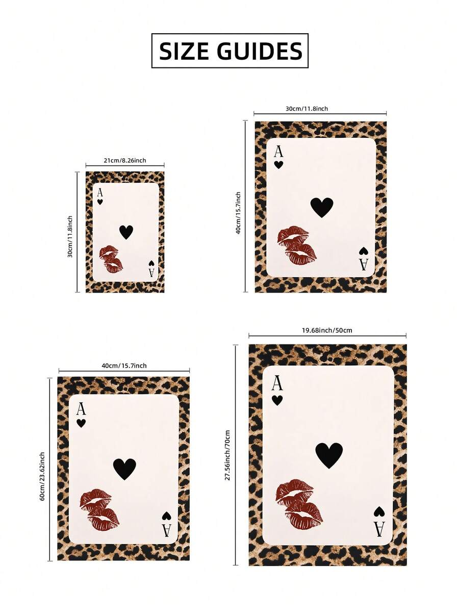 Vintage Leopard & Cheetah Retro Animal Print Canvas Poster 
