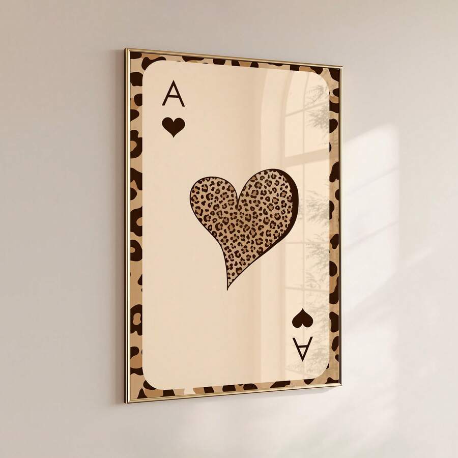 Vintage Leopard & Cheetah Retro Animal Print Canvas Poster