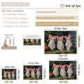 Unframed pink ghost canvas poster size guide with available dimensions