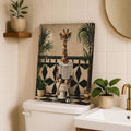 Surreal animal guest bathroom decor
