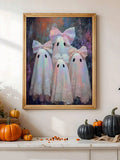 Lace ghost bow wall decor