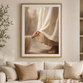 Cream and beige religious wall decor