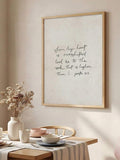Hand-Lettered Numbers 6:24-26 Scripture Bible Verse Canvas Poster 