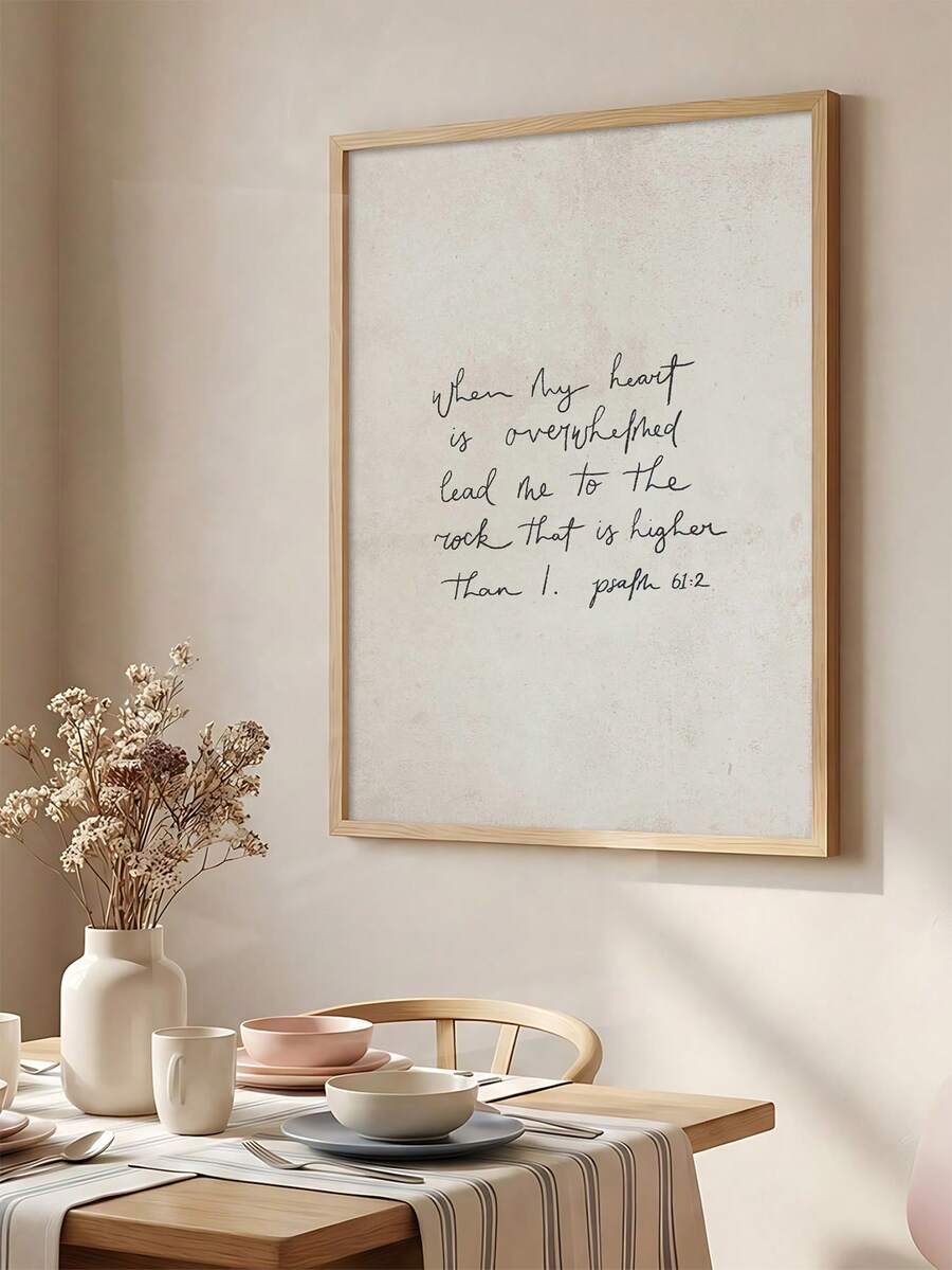 Hand-Lettered Numbers 6:24-26 Scripture Bible Verse Canvas Poster 