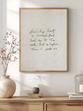 Hand-Lettered Numbers 6:24-26 Scripture Bible Verse Canvas Poster 