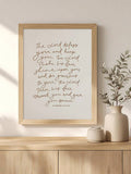 Hand-Lettered Numbers 6:24-26 Scripture Bible Verse Canvas Poster 