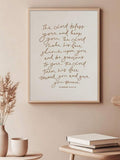 Hand-Lettered Numbers 6:24-26 Scripture Bible Verse Canvas Poster 
