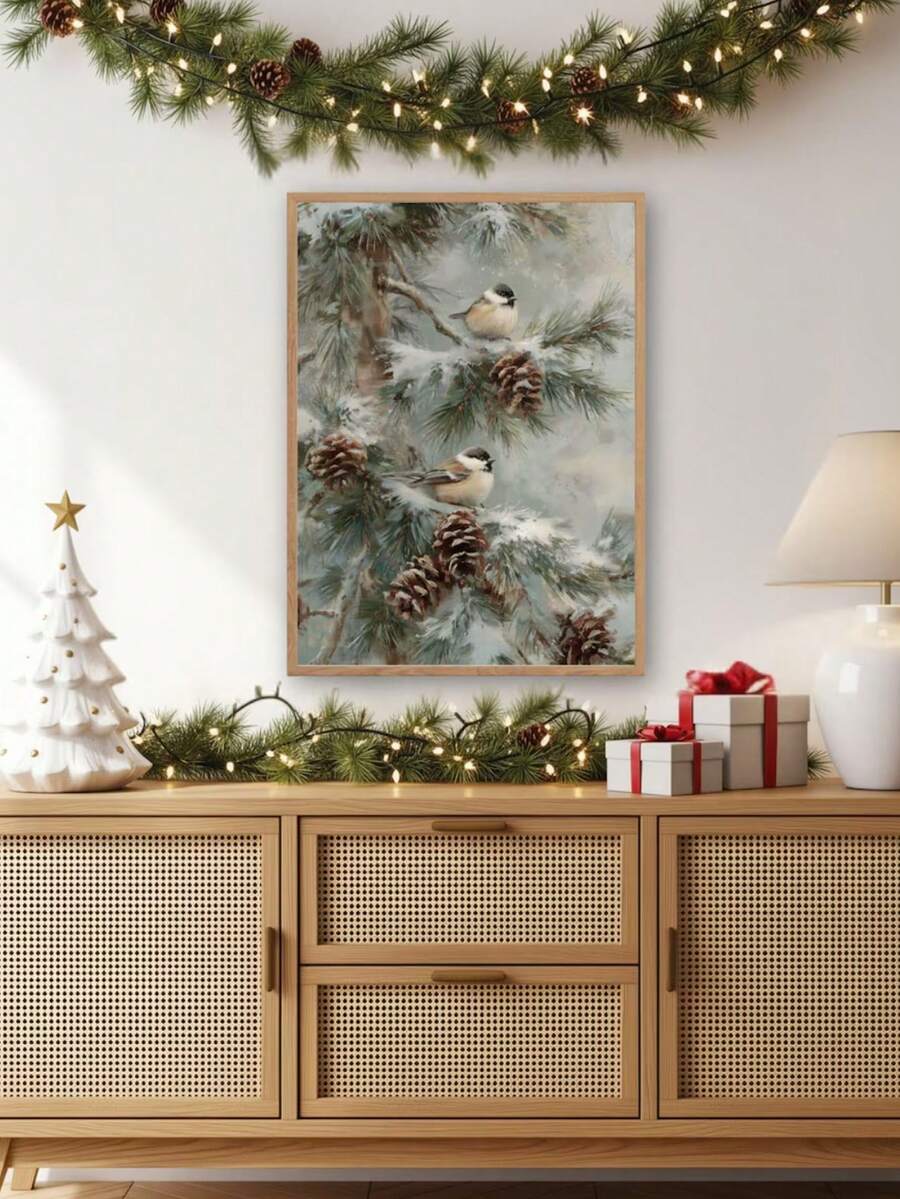 Cozy cottage winter nature decor
