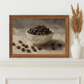 Vintage Coffee Bean Still Life Oil Painting Farmhouse Canvas Poster