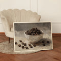 Vintage Coffee Bean Still Life Oil Painting Farmhouse Canvas Poster