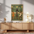 Funny Dog Vintage Dachshund Wine Lover Canvas Wall Art Poster