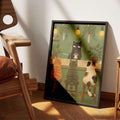 Funny Dog Vintage Dachshund Wine Lover Canvas Wall Art Poster