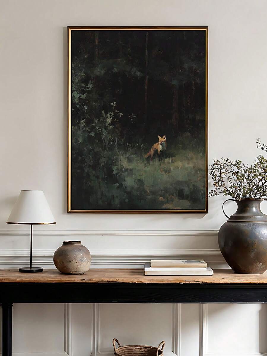 Vintage naturalist fox and cat wall decor