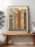 Bookish wall art for a reading nook