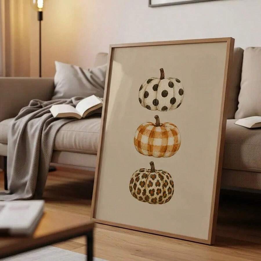 Minimalist autumn canvas poster